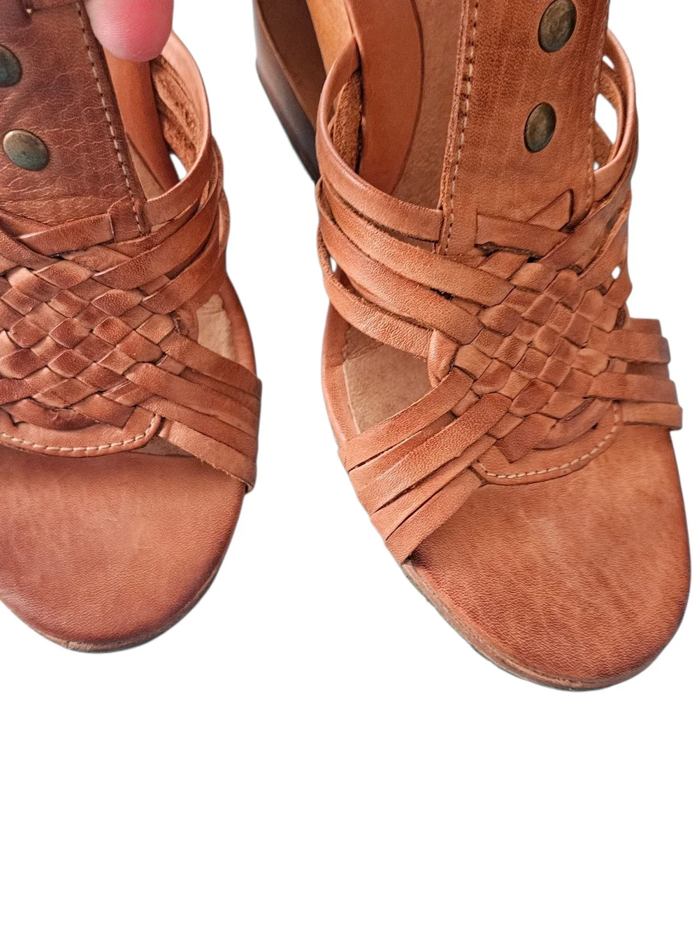 Frye Weddgy's Cut Out Summer Strappy Sandals Ankle Strap Size 10